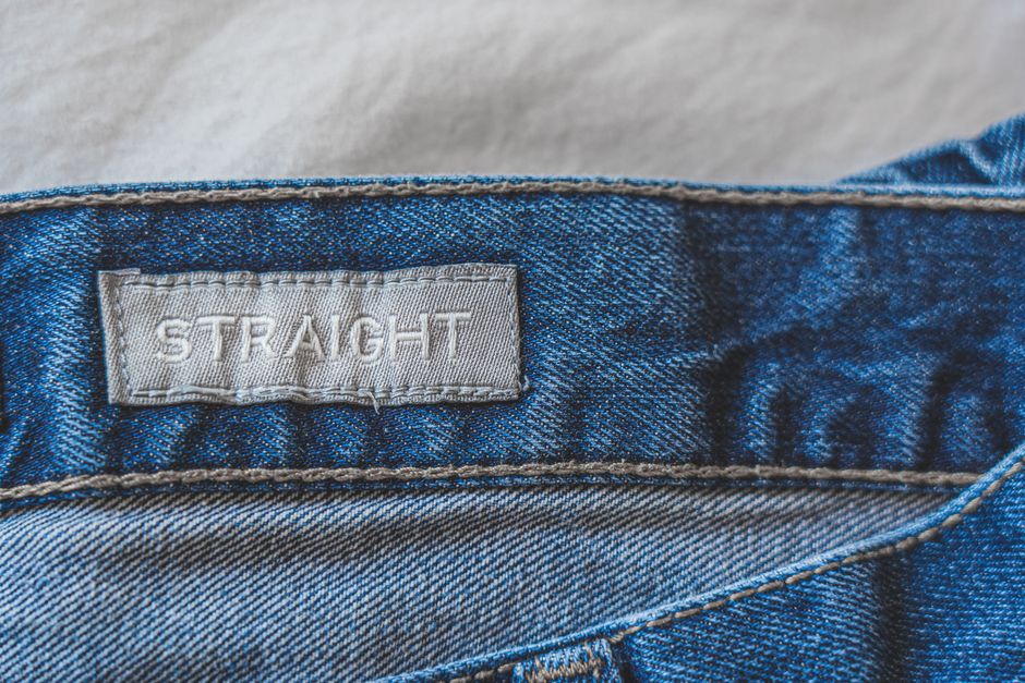 men's flare jeans fiber content label guide