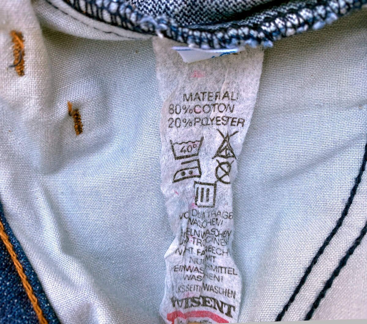 men's flare jeans care label symbols guide