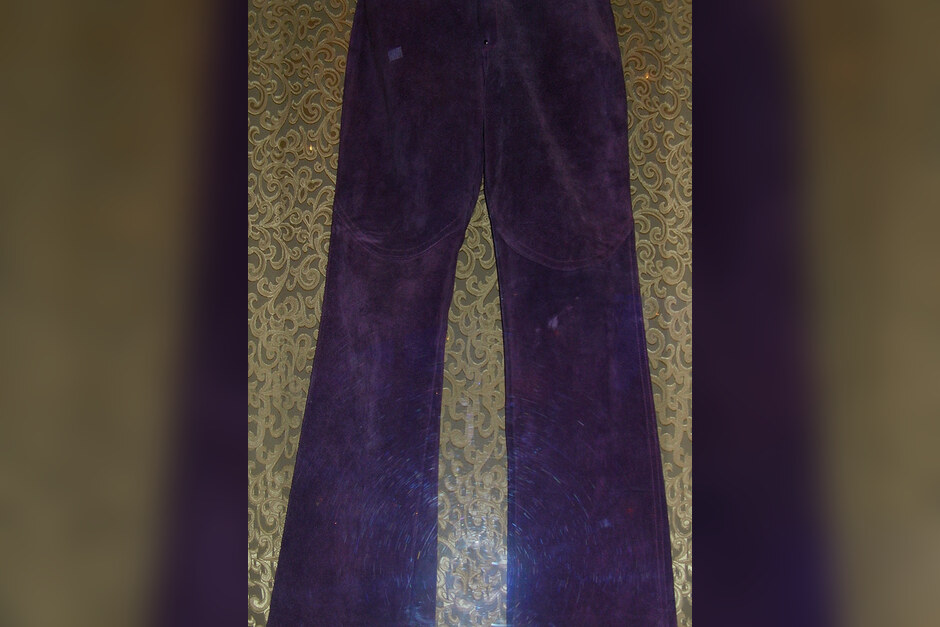 men's purple flare jeans