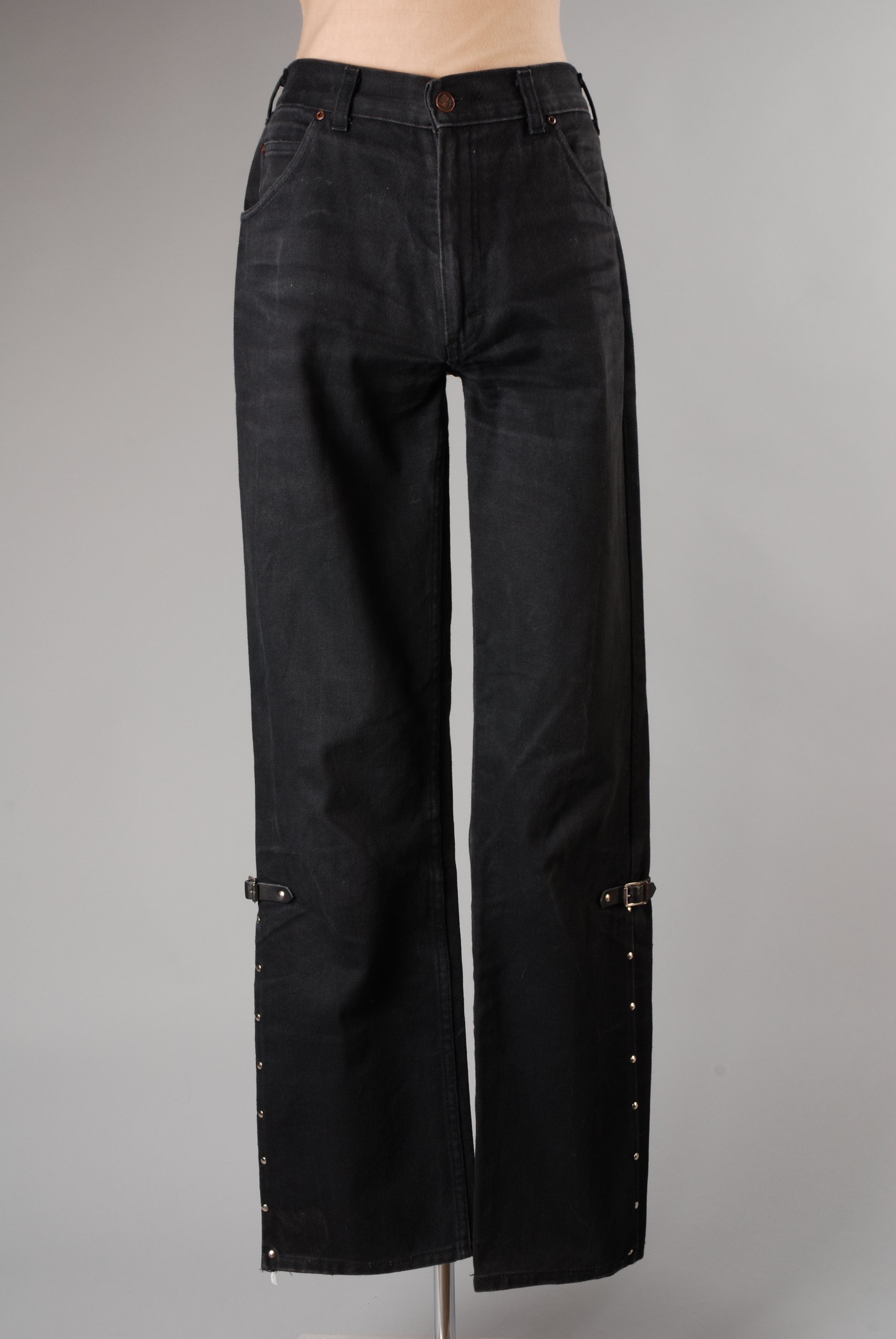 top men's black flare jeans