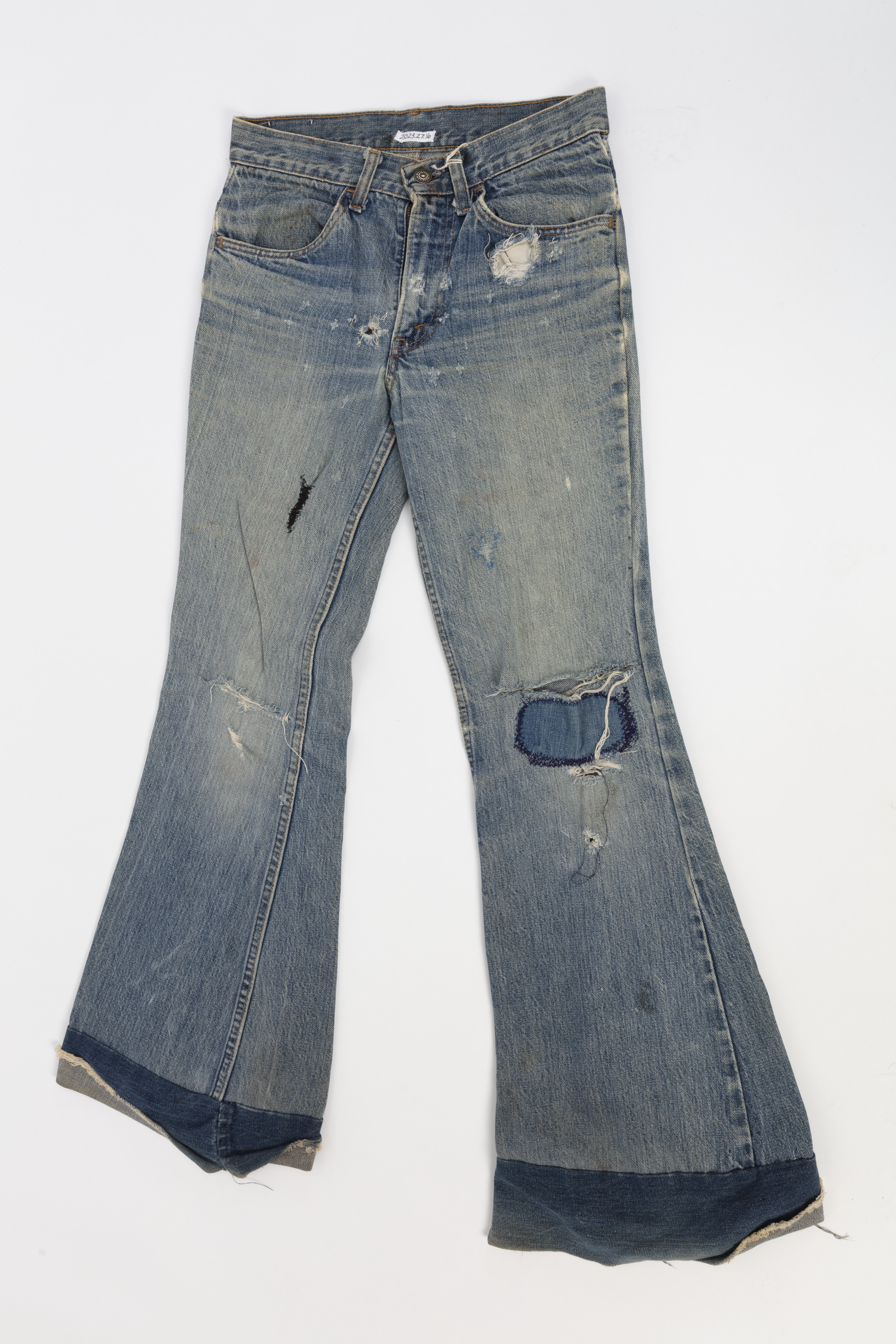 men's flare jeans with a noticeable leg opening
