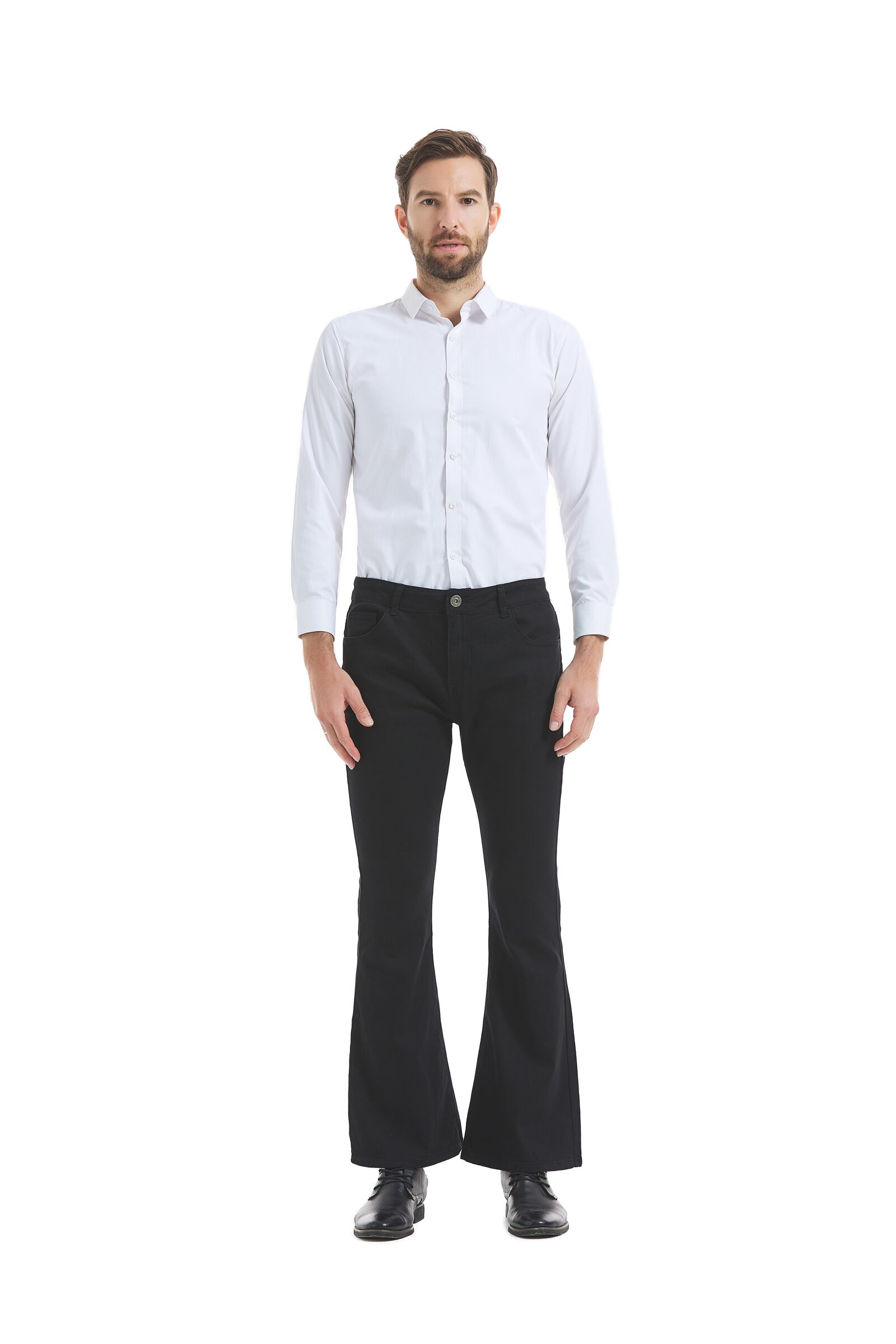 Black 1955 Retro Bell Bottom Jean