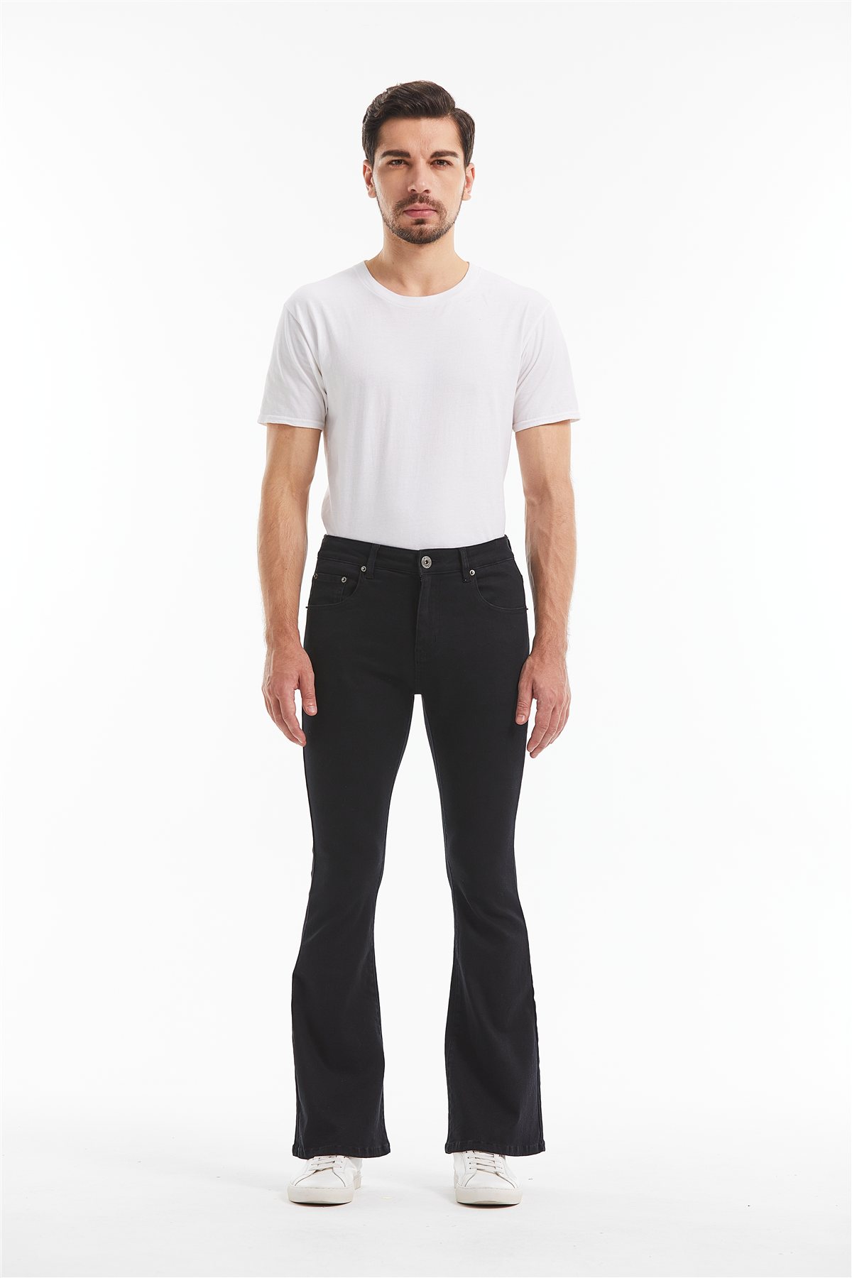 Black 2020 Bell Bottom Jean