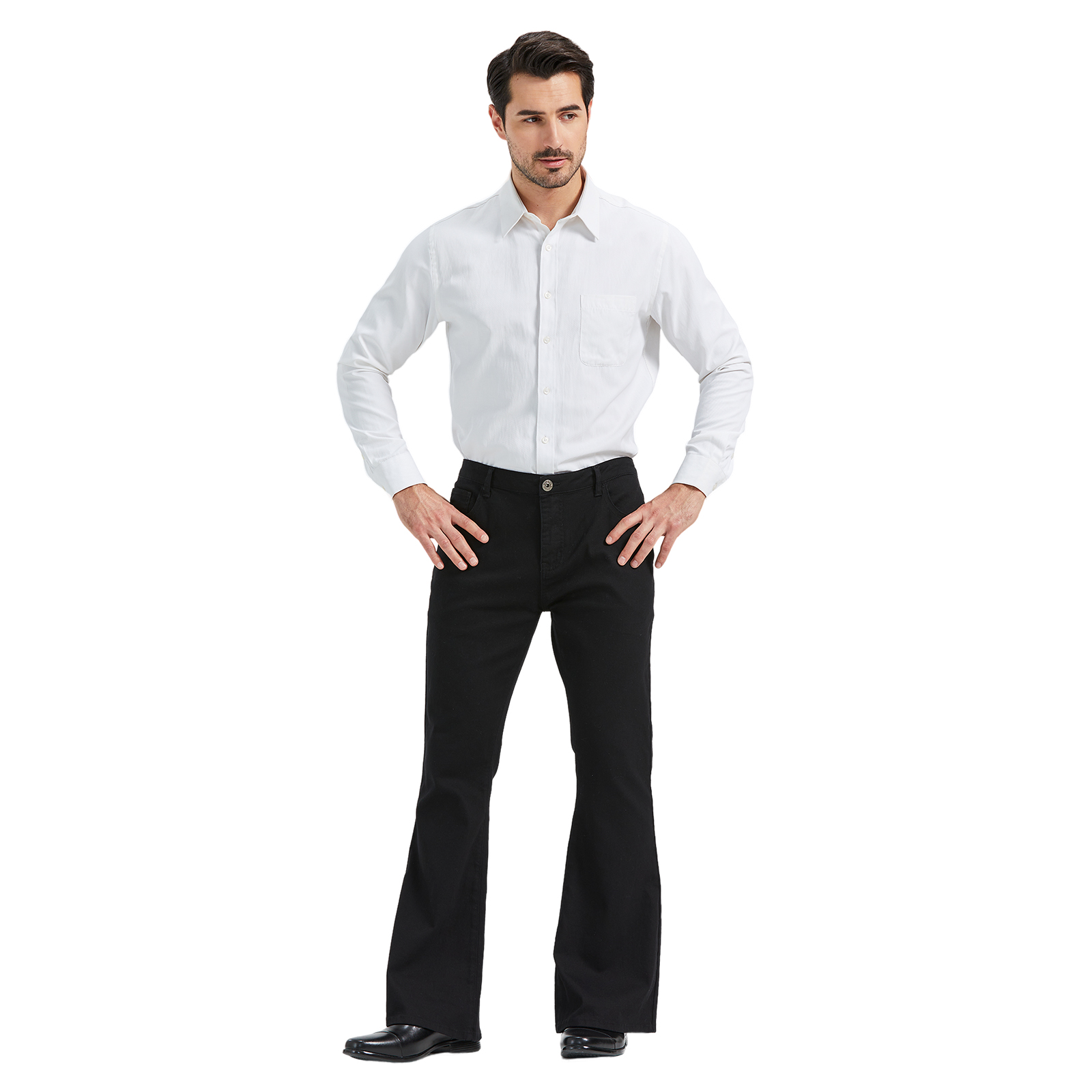 Black Stretch Bell Bottom Jean