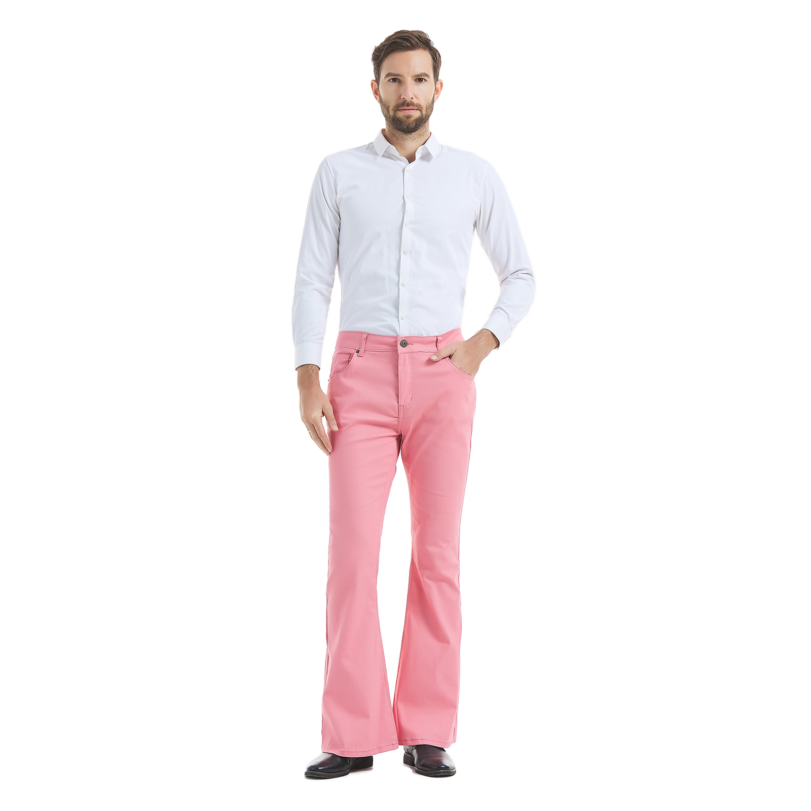 Pink Retro Bell Bottom Jean