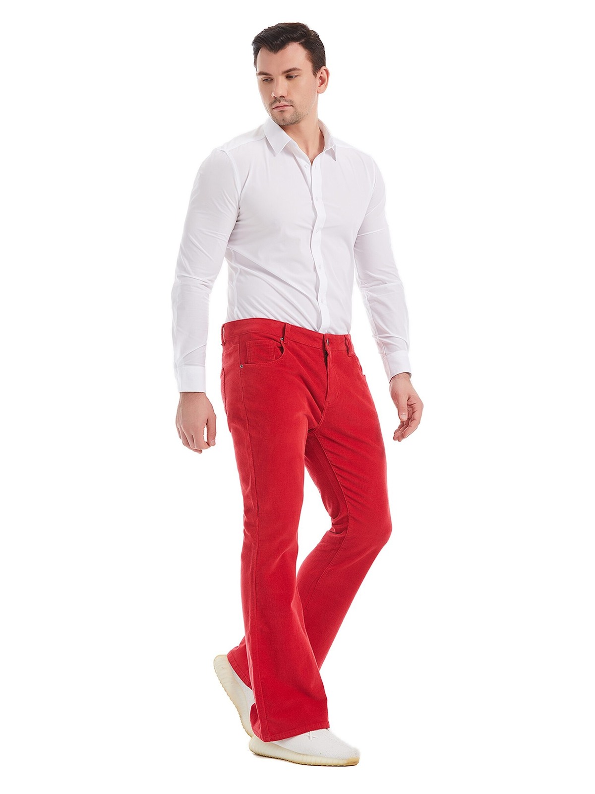 Red Corduroy Bell Bottom Jean