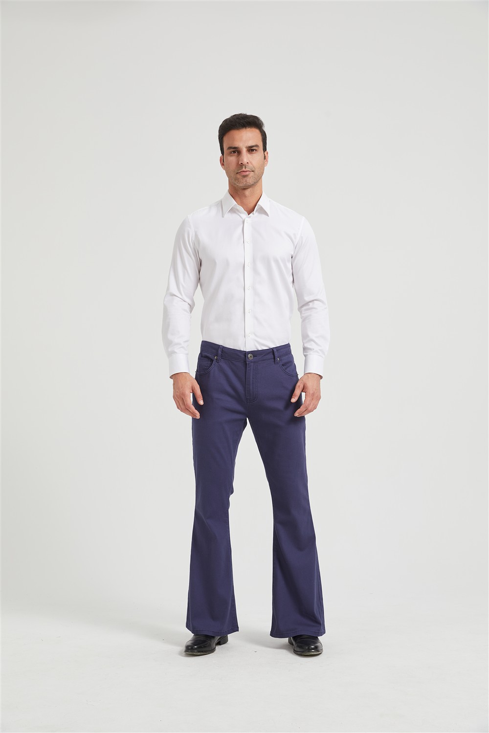 Deep Navy Stretch Bell Bottom Jean