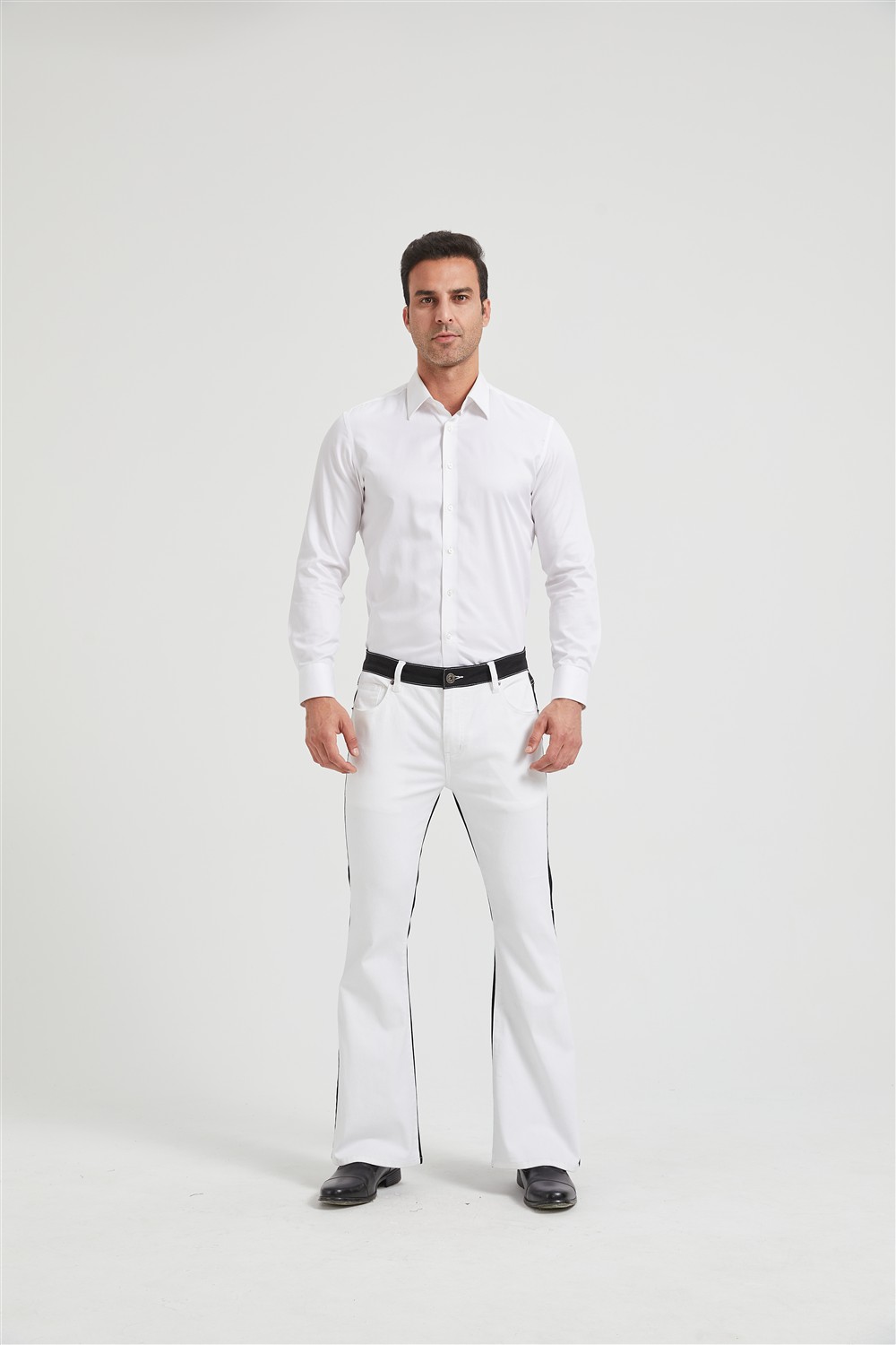 Sport Side-Stripe Bell Bottom Jean