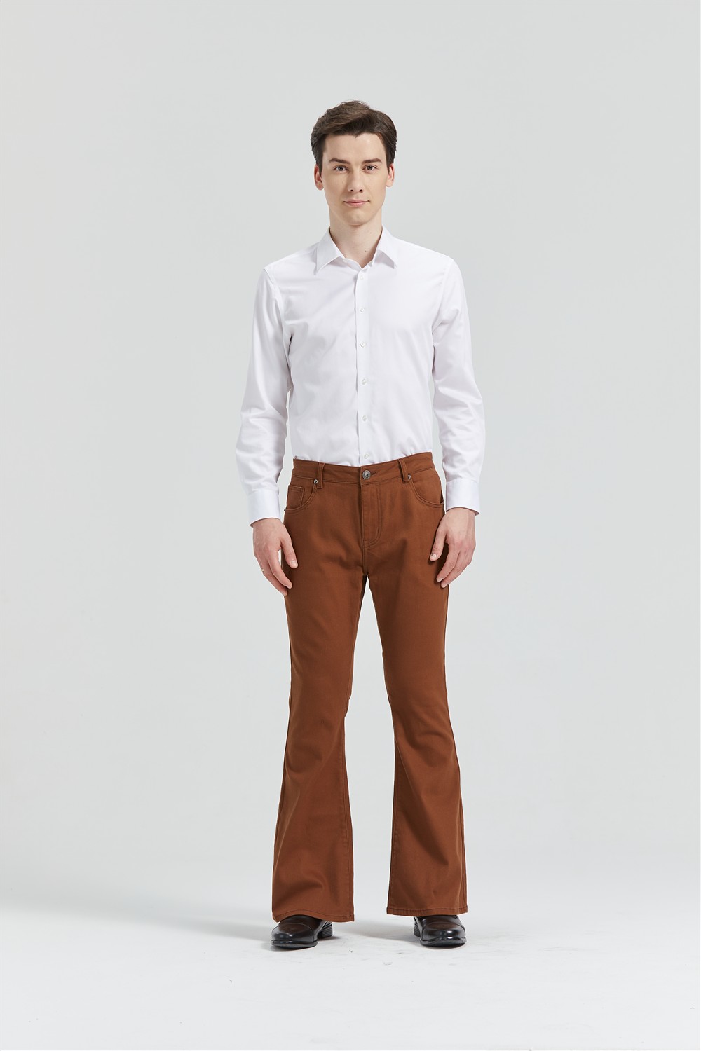 Brown Twill Bell Bottom Jean