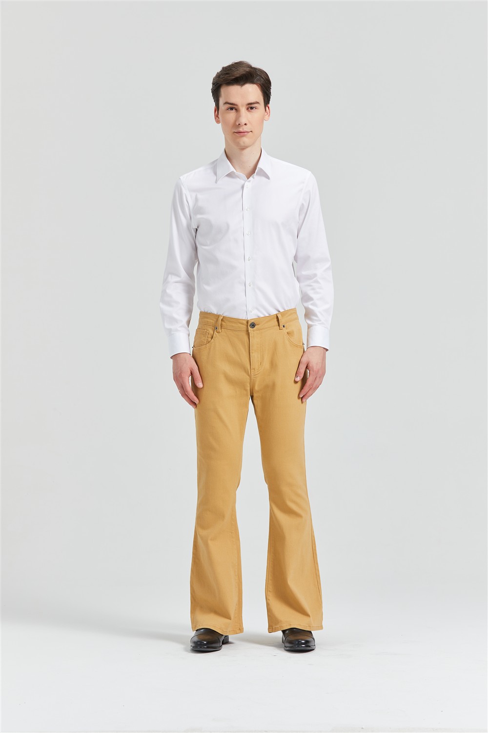 Mustard Twill Bell Bottom Jean