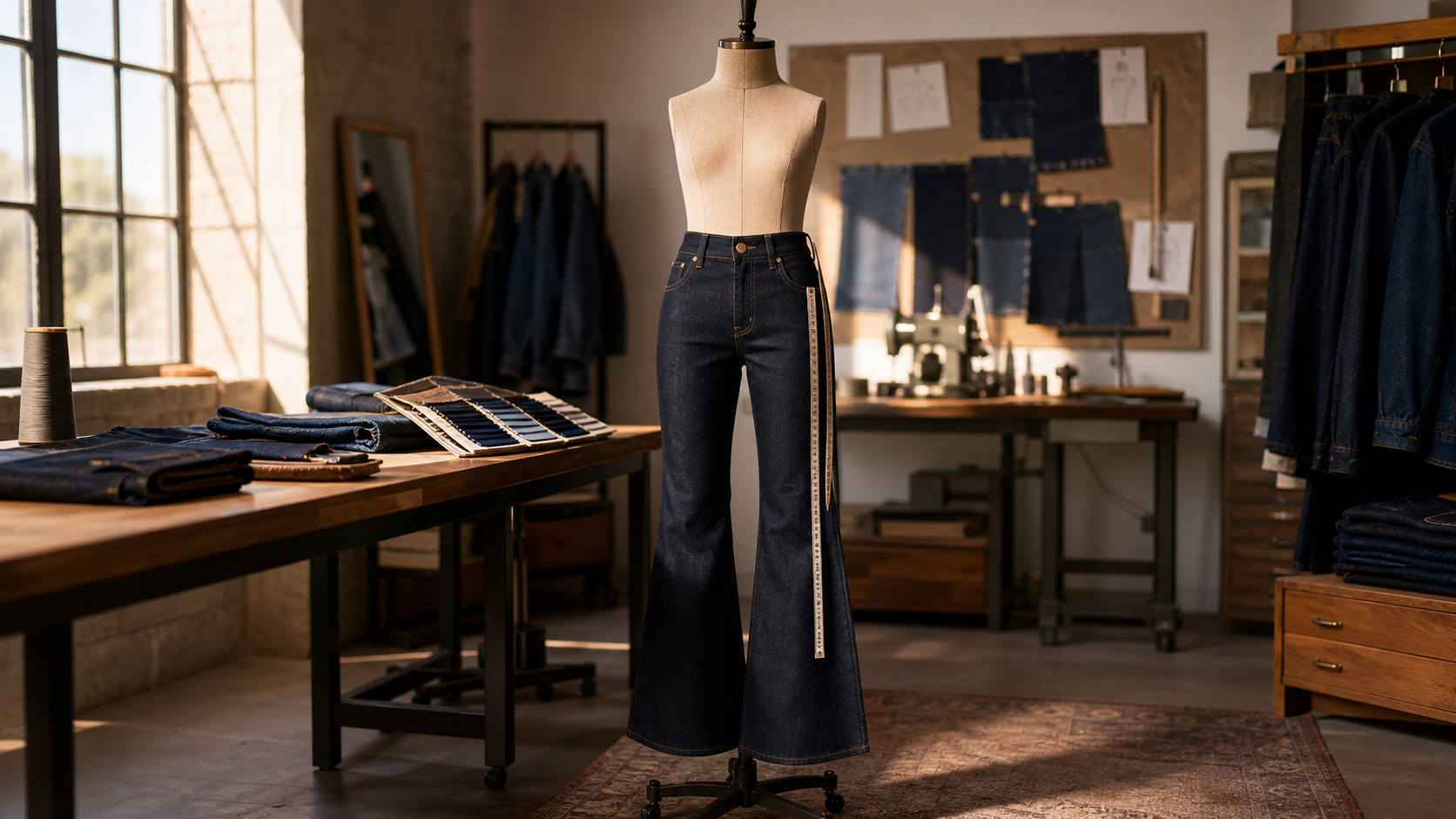 Classic black WBestWind bell bottom jeans