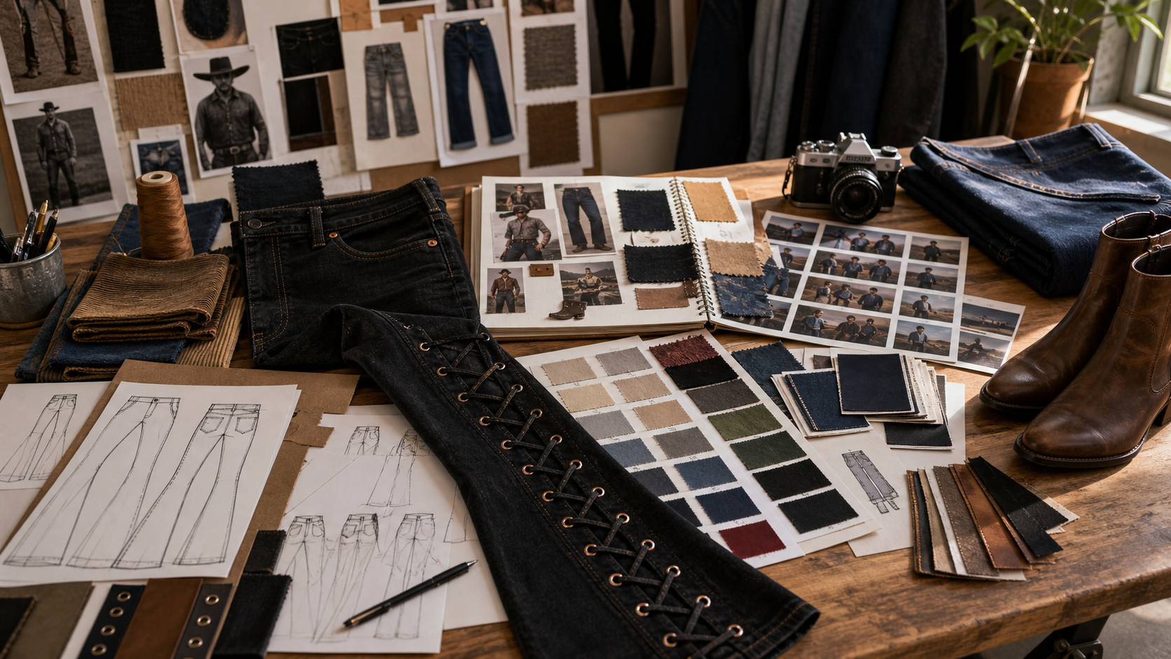 WBestWind denim color swatches and product planning