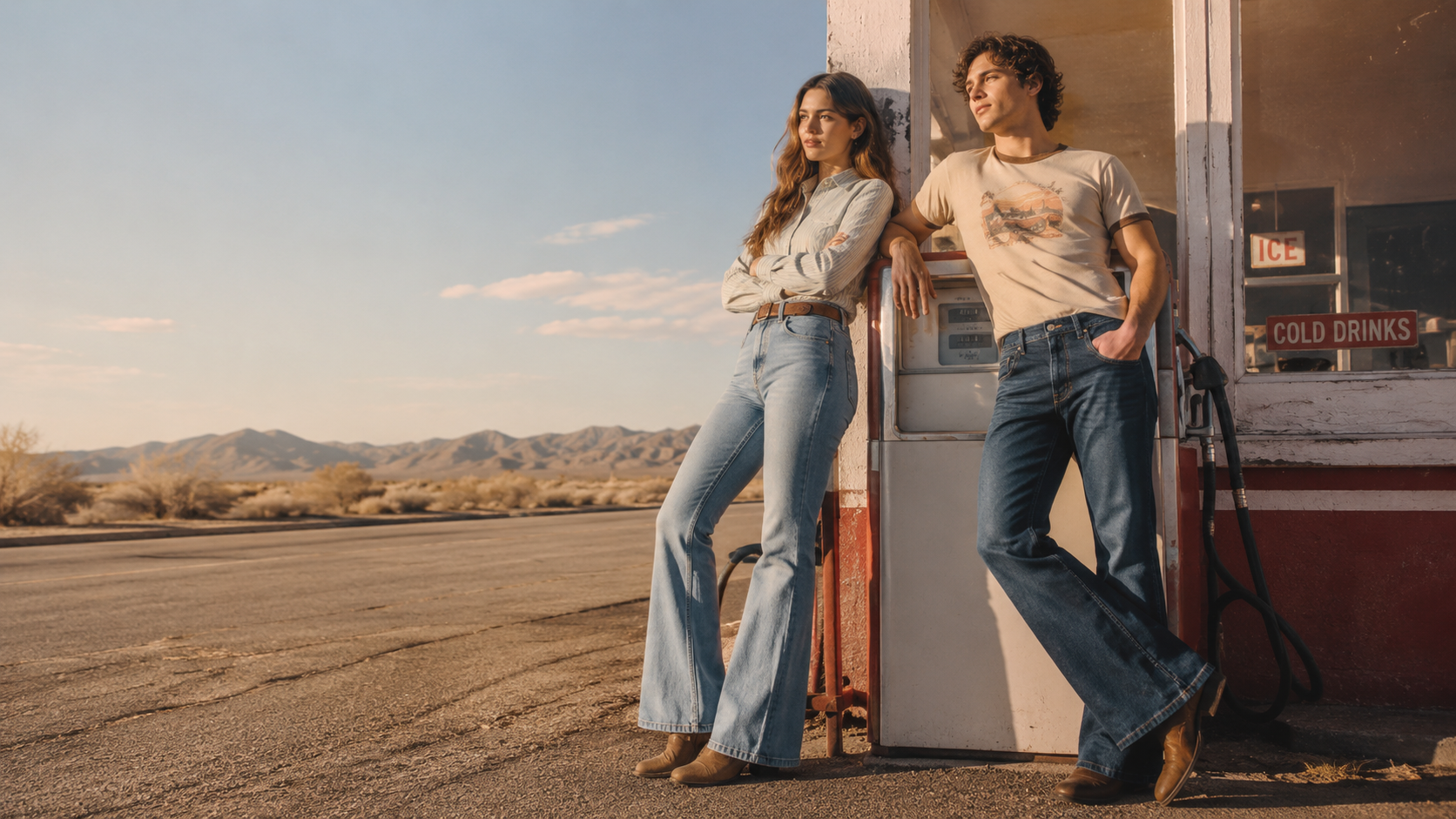 WBestWind Father's Day bell bottom jeans edit